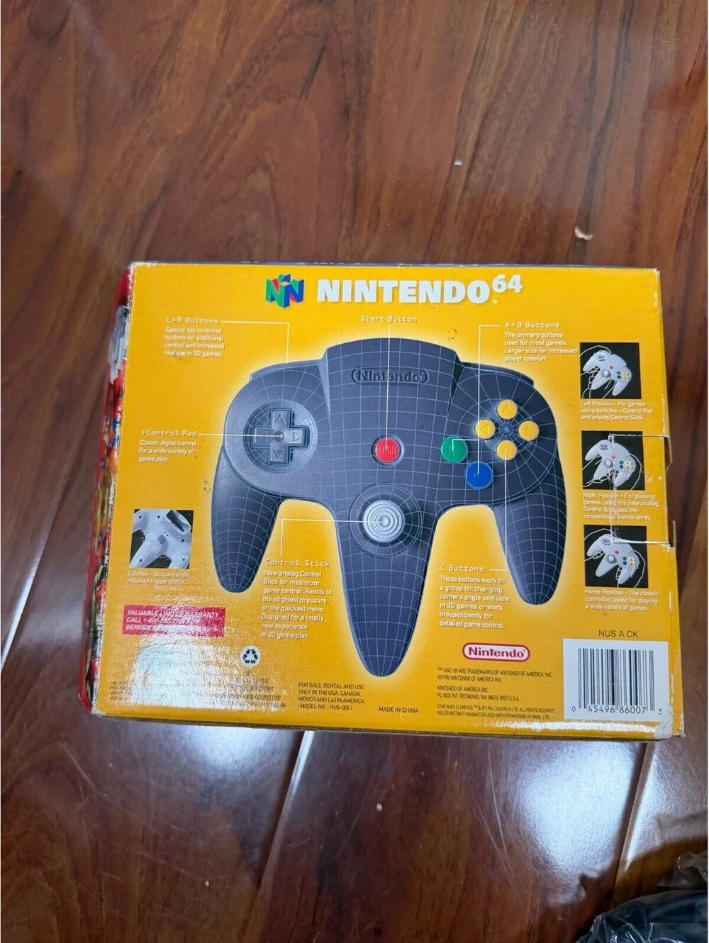 Nintendo 64 - N64 Black Controller [OEM] NUS-005 Original Box/ Insert Tested